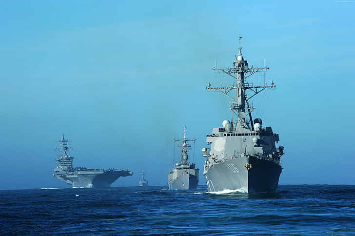 アメリカ海軍、アーレイバーク級、USSストックデール、誘導ミサイル駆逐艦、DDG-106、 HDデスクトップの壁紙