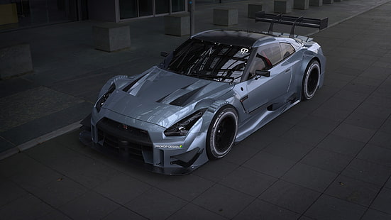 รถยนต์ยานพาหนะแนวคิดศิลปะรถสปอร์ต Nissan GT-R NISMO, วอลล์เปเปอร์ HD HD wallpaper