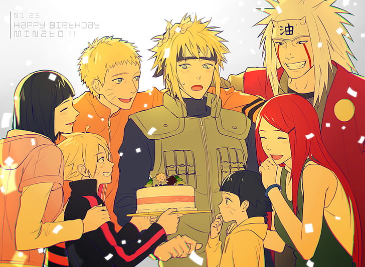Naruto, Boruto, Boruto Uzumaki, Himawari Uzumaki, Hinata Hyūga, Jiraiya (Naruto), Kushina Uzumaki, Minato Namikaze, Naruto Uzumaki, HD wallpaper