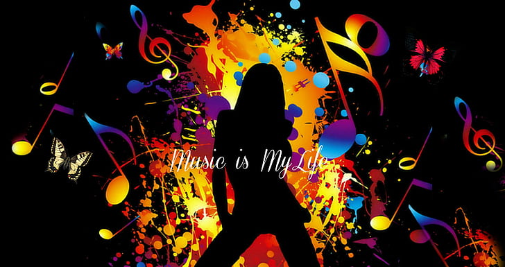 Music is My Life ~ For Orchid, music is my life illustration, abstract, music, beauty, HD wallpaper