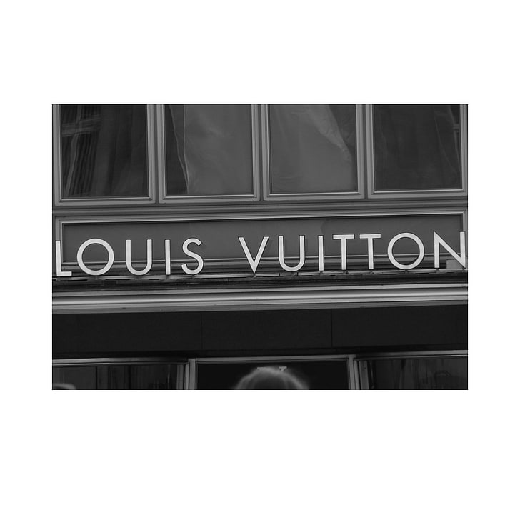 Louis Vuitton, магазин, пазаруване, монохромен, HD тапет