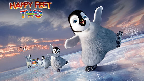 خلفية Happy Feet Two ، أفلام ، Happy Feet Two ، طيور البطريق ، أفلام الرسوم المتحركة، خلفية HD HD wallpaper