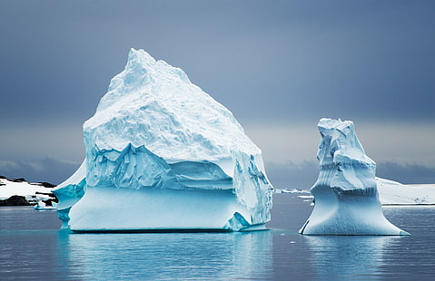 Ártico, mar, iceberg, nieve, hielo, Fondo de pantalla HD HD wallpaper