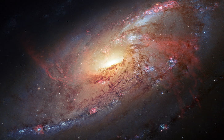 Galaksi Spiral Galaksi Cosmic Starry Sky, Wallpaper HD