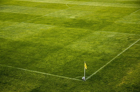 Soccer Field Stadium, Sport, Fotboll, Soccer, Grass, Corner, Game, Ball, Sport, Flag, Stadium, pitch, Match, HD tapet HD wallpaper