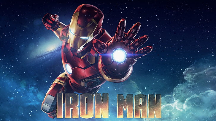 Papel de parede do Homem de Ferro, Homem de Ferro, Homem de Ferro 3, Homem de Ferro 2, Tony Stark, galáxia, galáxia espiral, foguetes, Universo Cinematográfico da Marvel, HD papel de parede