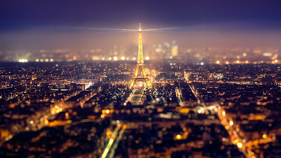Fransa, Paris, şehir, Eyfel Kulesi, ışıklar, güzel bir gece, Fransa, Paris, şehir, Eyfel Kulesi, ışıklar, güzel, bir gece, HD masaüstü duvar kağıdı HD wallpaper