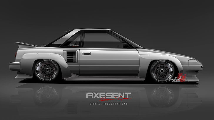 Axesent Creations, Toyota MR2 AW11, Toyota MR2, JDM, render, Toyota, carros japoneses, HD papel de parede