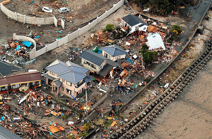 Jepang, gempa bumi, kehancuran, Wallpaper HD