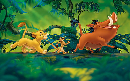 Lion King Simba Timon And Pumbaa Cartoons Disney Desktop Wallpaper Hd 2560 × 1600, HD tapet HD wallpaper