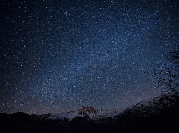 Armenia, Syunik, Khustup, Hayk B, starry nights and mountains, Nature, Sun and Sky, Galaxy, Beautiful, Night, Stars, Mountains, Amazing, sky, armenia, khustup, syunik, HD wallpaper