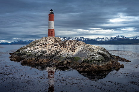 Argentyna, Patagonia, latarnia morska Les Eclaireurs, Tapety HD HD wallpaper