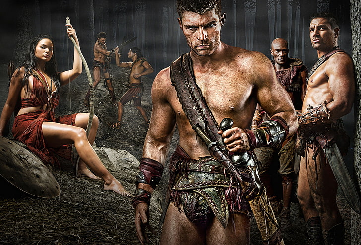 Carta da parati Spartacus, guerriero, Gladiatore, Spartacus, sabbia e sangue, SPADA, Sfondo HD