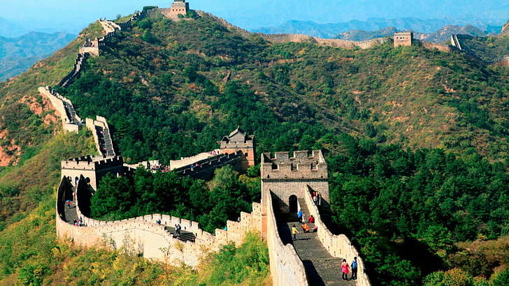 great wall, great wall of china, china, asia, architecture, HD wallpaper