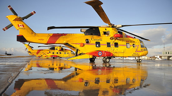 хеликоптери, Agustawestland CH-149 Cormorant, брегова охрана, хеликоптер, летище, брегова охрана, HD тапет HD wallpaper