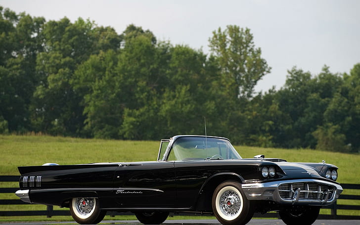 1961 Pontiac Ventura, black convertible coupe, cars, 1920x1200, pontiac, pontiac ventura, HD wallpaper