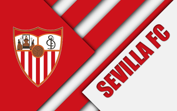 Calcio, Siviglia FC, emblema, logo, Sfondo HD