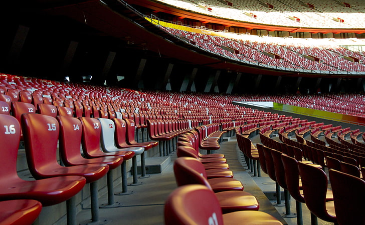 北京鳥の巣スタジアム1、赤い椅子、スポーツ、サッカー、中国、スタジアム、北京、鳥の巣、 HDデスクトップの壁紙