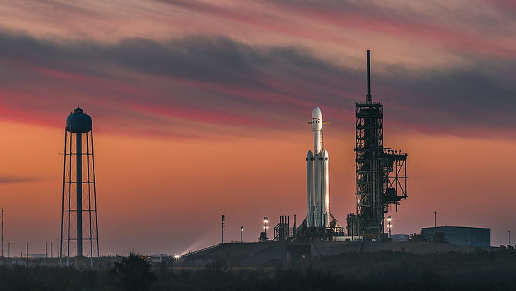 spacex, falcon heavy, space exploration, rocket, space, HD wallpaper