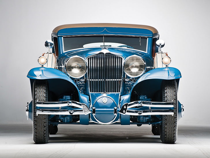 blå och svart elektrisk symaskin, fordon, bil, gammal bil, klassisk bil, blå bilar, fordonets front, sladd L-29, enkel bakgrund, hjul, HD tapet