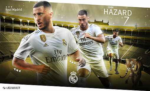  Soccer, Eden Hazard, Belgian, Real Madrid C.F., HD wallpaper HD wallpaper