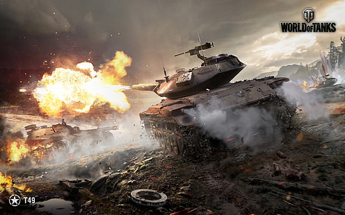 World of Tanks T49 digitale Tapete, Welt der Panzer, Wargaming-Netz, wot, wg, т49, HD-Hintergrundbild HD wallpaper