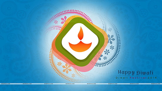 Diwali Rangoli und Clay Lampen, Feste / Feiertage, Diwali, Festival, Urlaub, HD-Hintergrundbild HD wallpaper