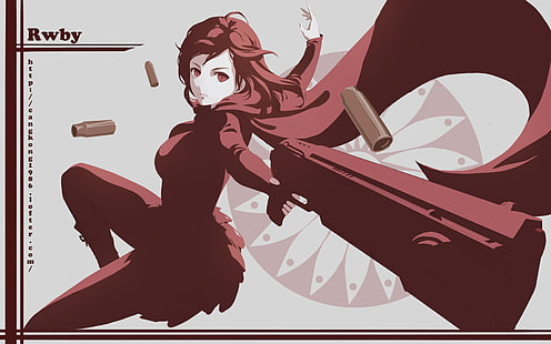 Ruby from RWBY illustration, anime, RWBY, Ruby Rose (character), HD wallpaper HD wallpaper