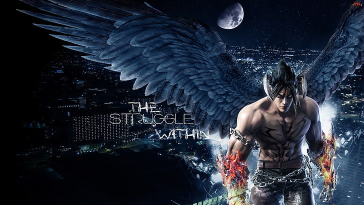 Ilustrasi karakter The Struggle Within Tekken, Wallpaper, permainan, iblis, pejuang, permainan, gin, iblis, wallpaper, pertarungan, tekken7, jin, теккен7, Wallpaper HD