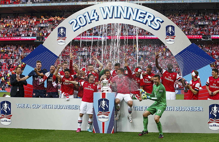 background, victory, Arsenal, tribune, Football Club, The Gunners, The FA Cup, FA Cup, HD wallpaper