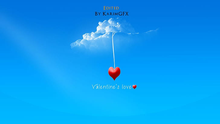 Valentine's Love - By Karimgfx, valentine's love, susu, mirak, karim, susan, 3d and abstract, HD wallpaper