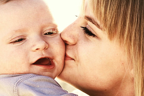 Baby Kuss süßes Kind Kinder Stimmung Liebe HD frei, Kinder, Baby, Kind, süß, Kinder, Kuss, Liebe, Stimmung, HD-Hintergrundbild HD wallpaper