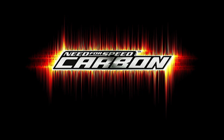 Need for Speed Carbon logo, need for speed carbon, graphics, font, game, background, HD wallpaper
