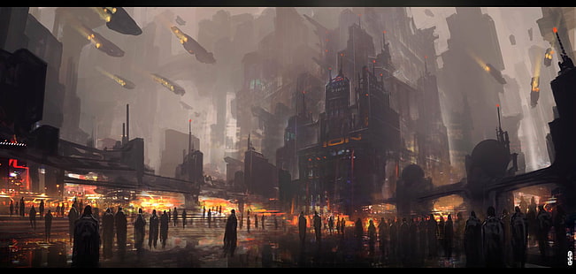Science Fiction, Cyberpunk, Fantasiekunst, Cyber, digitale Kunst, HD-Hintergrundbild HD wallpaper