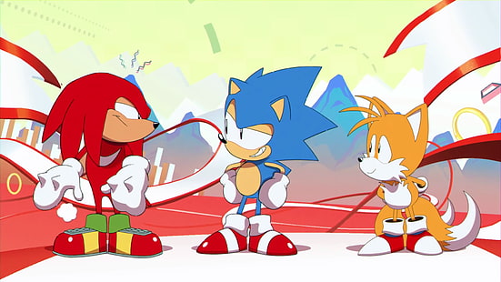 Sonic, Sonic Mania, Tails (postać), Knuckles, Tapety HD HD wallpaper
