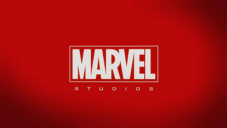 Лого на Marvel Studios, червено, лого, фон, MARVEL, HD тапет