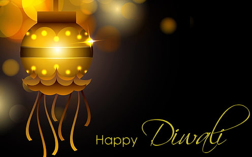 Diwali Lantern Decoration Light, Happy Diwali festival digital wallpaper, Festivals / Holidays, Diwali, linterna, decoraciones, Fondo de pantalla HD HD wallpaper