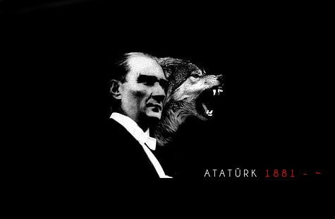 Antalya die Türkei, Mustafa Kemal Atatürk, Truthahn, Wolf, HD-Hintergrundbild HD wallpaper
