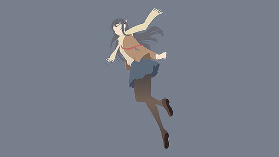 Аниме, Rascal не мечтае за зайче момиче Senpai, Mai Sakurajima, HD тапет HD wallpaper
