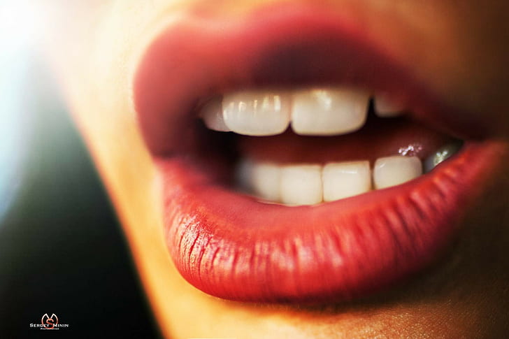Lippen, offener Mund, HD-Hintergrundbild