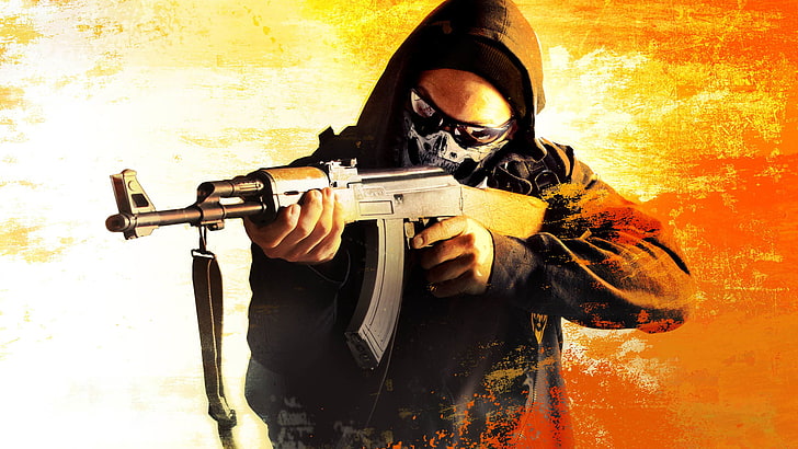 Black and brown AK47 gun, Steam, Game Card, Anarchist, Counter-Strike:  Global Offensive, HD wallpaper | Wallpaperbetter