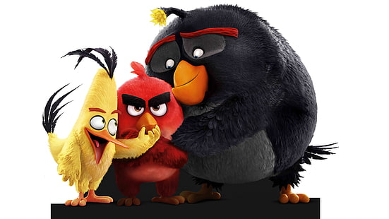 Animation, Angry Birds, 8K, Red, Chuck, Bomb, HD wallpaper HD wallpaper