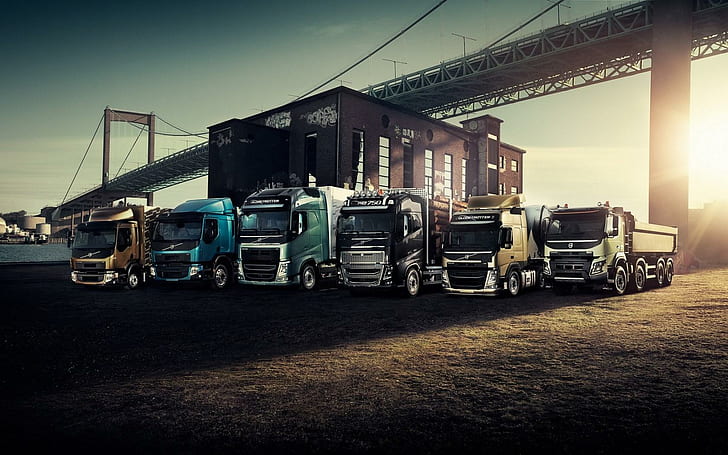 Camion Volvo, Volvo, camion, Sfondo HD