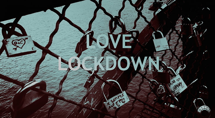 Love Lockdown, nakładka tekstowa Love Lockdown, Love, Lockdown, Tapety HD