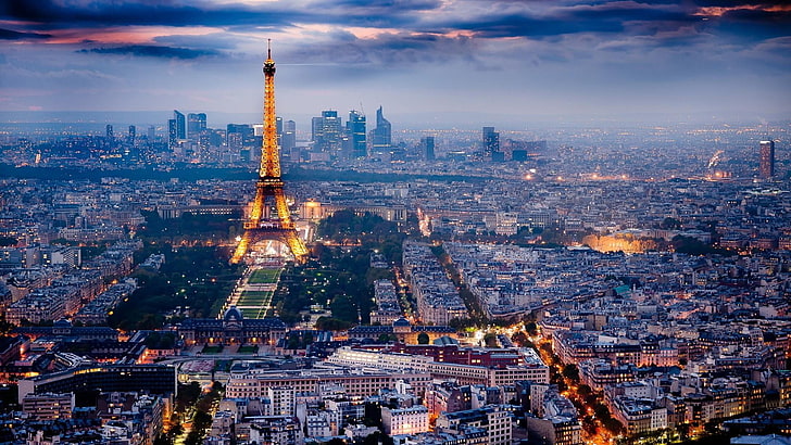 Париж, Айфелова кула, градски пейзаж, Европа, Франция, HD тапет