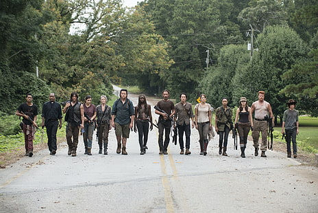 The Walking Dead serial telewizyjny, zespół, serial The Walking Dead, Tapety HD HD wallpaper