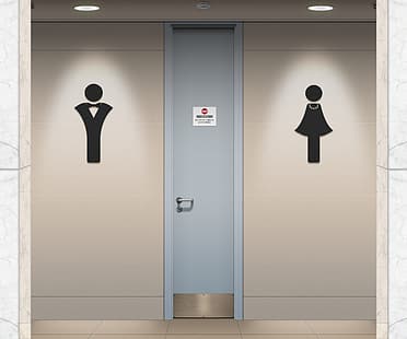  toilets, public restroom, sign, HD wallpaper HD wallpaper