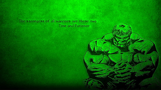 Ilustración de Hulk, Hulk, verde, cita, Fondo de pantalla HD HD wallpaper