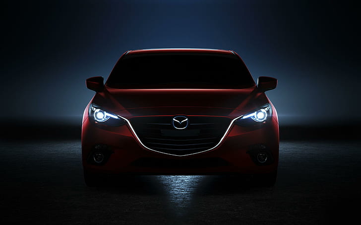 2014 Mazda 3, mobil mazda merah, mazda, 2014, mobil, Wallpaper HD