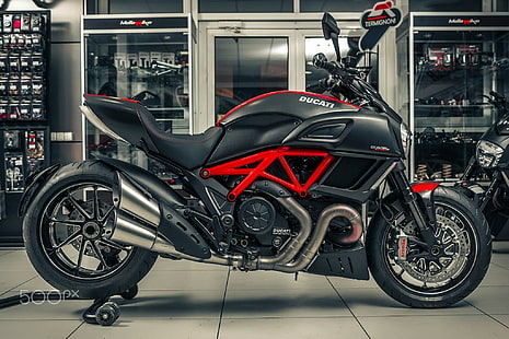 мотоциклет, Ducati Diavel, HD тапет HD wallpaper